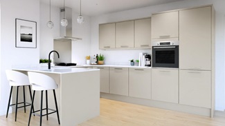 Hockley Mirror Gloss Sandstone EKES Peninsula Main Set Shot