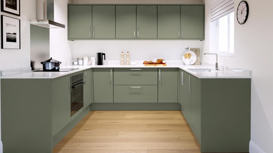 Hockley Super Matt Reed Green U Shape