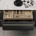 Hockley Mirror Gloss Charcoal Drawer Cameo
