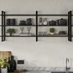 Hockley Mirror Gloss Charcoal Handleless Shelving Cameo