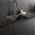 Hockley Super Matt Black And Textures Concrete Sink and Tap