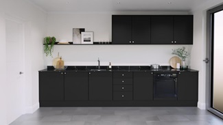 Hockley Super Matt Black Set Shot Single Wall