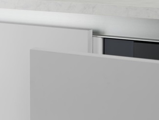 Hockley Super Matt Dove Grey Handleless Detail