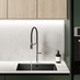 Hockley Super Matt Fir Green Handleless Sink and Tap