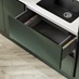 Hockley Super Matt Fir Green Handleless Under-Sink Drawer