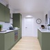 Hockley Super Matt Reed Green Handleless Galley