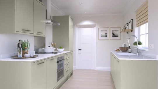 Hockley Super Matt Sandstone In-Frame Galley