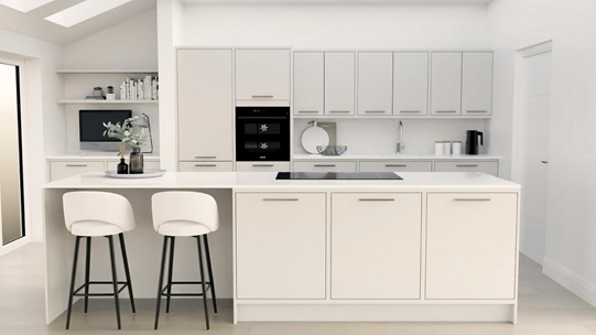 Hockley Super Matt White In-Frame EKES Island