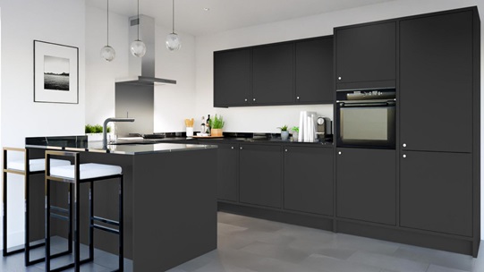 Hockley Super Matt Charcoal In-Frame EKES Peninsula