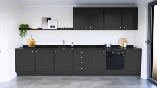 Hockley Super Matt Charcoal In-Frame EKES Single Wall