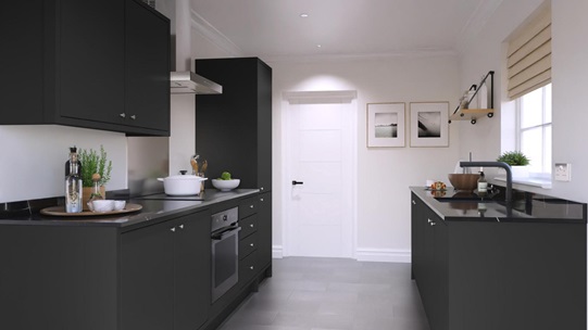 Hockley Super Matt Charcoal In-Frame EKES Galley