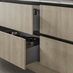 Hockley Textures Oak Handleless Island Drawer Cameo