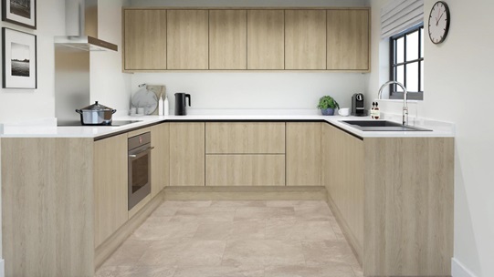 Hockley Textures Oak Handleless UShape