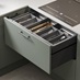 Hockley MG Reed Green and Textures Dark Oak Drawer Storage