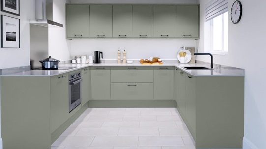 Hockley Mirror Gloss Reed Green EKES U Shaped