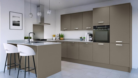 Hockley Mirror Gloss Sand Grey EKES Peninsula