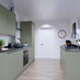 Hockley Mirror Gloss Reed Green Handleless EKES Galley