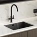 Hockley Textures Textures Oak Handleless Sink & Hand Handleless Handleles Sink & Tap