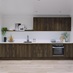 Hockley Textures Dark Oak Handleless EKES Single Wall