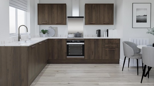 Hockley Textures Dark Oak EKES L Shaped