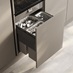 Hockley Super Matt Sand Grey & Textures Dark Oak Handleles Base Storage