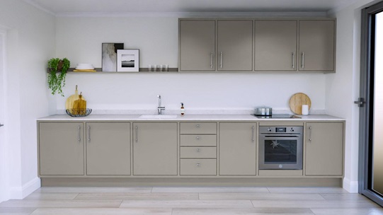 Hockley Super Matt Sand Grey InFrame Single Wall