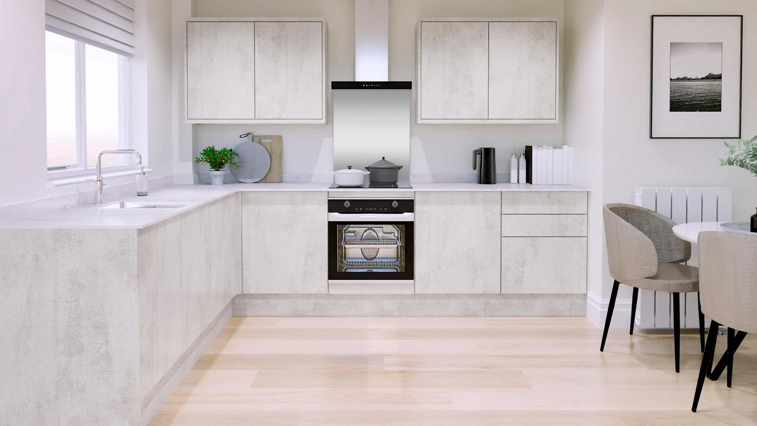 Hockley Textures White Stone L-Shape EKES 