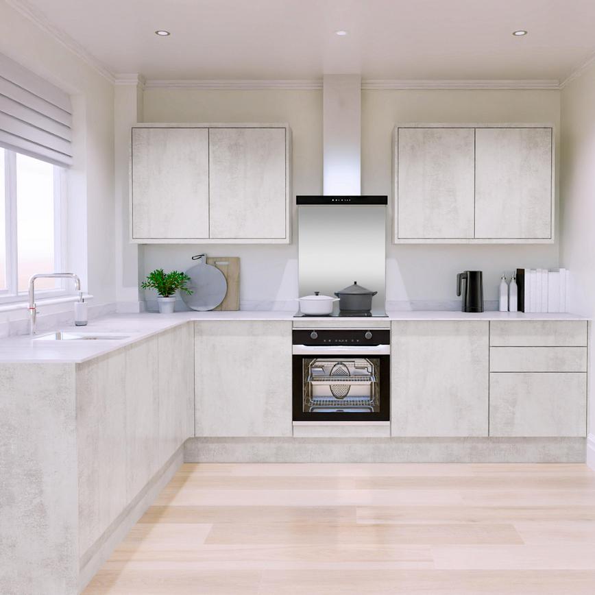 Hockley Textures White Stone L-Shape EKES 