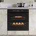 Hockley Textures White and Oak Stone Handleless Appliances