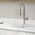 Hockley Textures White Stone and Oak Handleless Sink & Tap