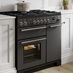 Bridgemere Dove Grey and Rangemaster 90cm Dual Fuel Infusion Slate Grey Cooker