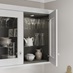 Bridgemere Dove Grey Glazed Wall Cabinet With LED Light and Glass Shelving