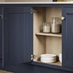 Ilfracombe Navy & Pebble Open Cupboard
