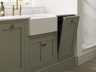 Ilfracombe Sage Green & Linen Open Door Mock