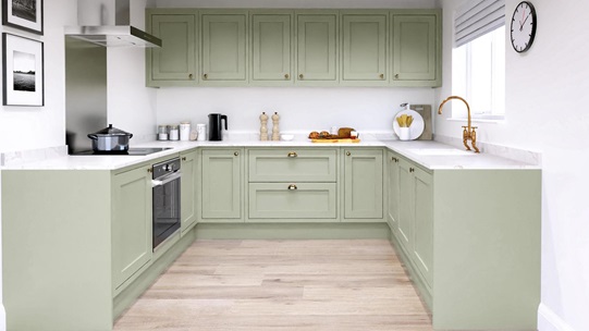 Ilfracombe Sage Green EKES SetShot UShaped