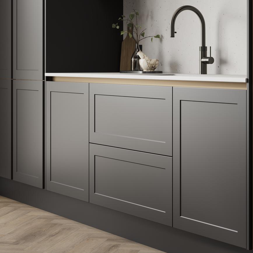 Frome Charcoal Handleless Bank Of Frontals