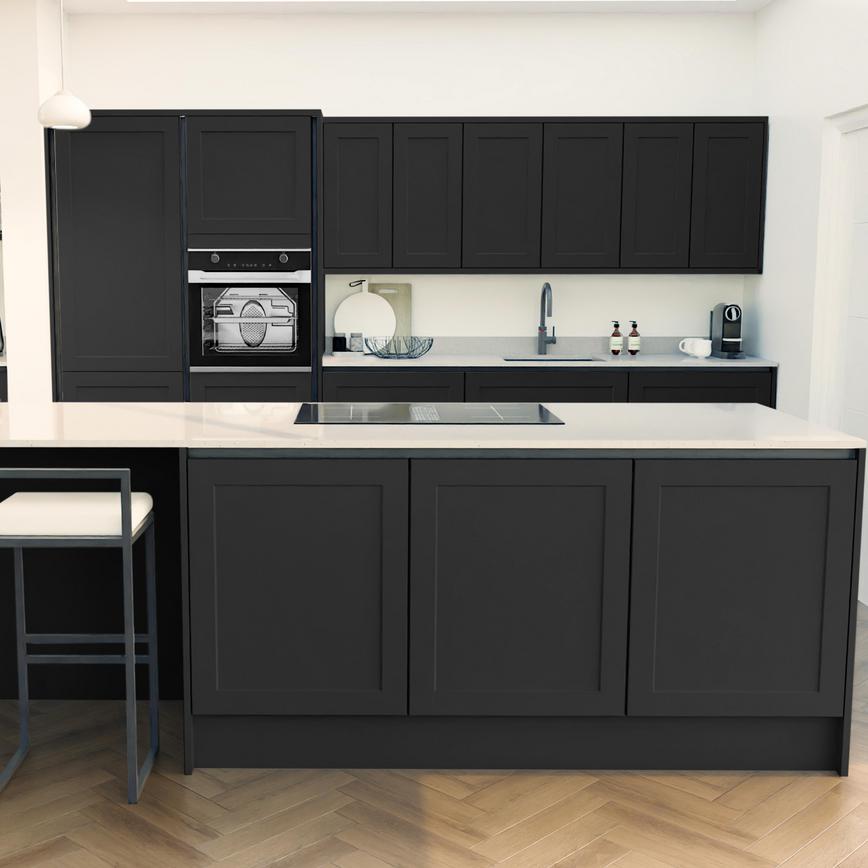 Frome Charcoal Handleless EKES Island