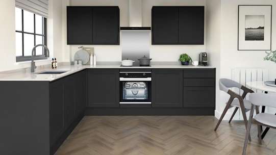 Frome Charcoal Handleless EKES LShaped