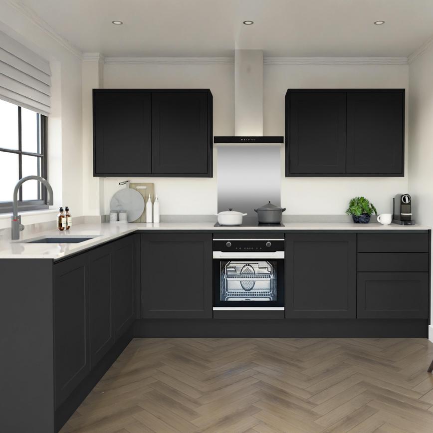 Frome Charcoal Handleless EKES LShaped