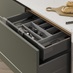 Frome Ash Green Handleless Base Storage