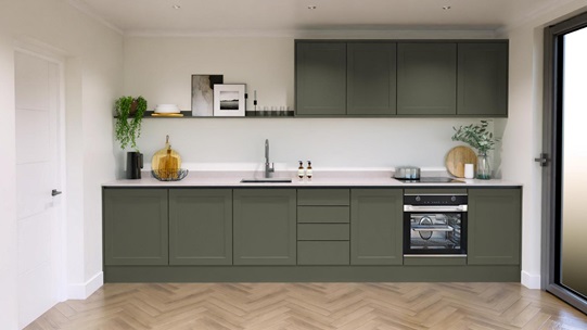 Frome Ash Green Handleless EKES SingleWall