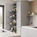 Frome Dove Grey Handleless Tower Storage