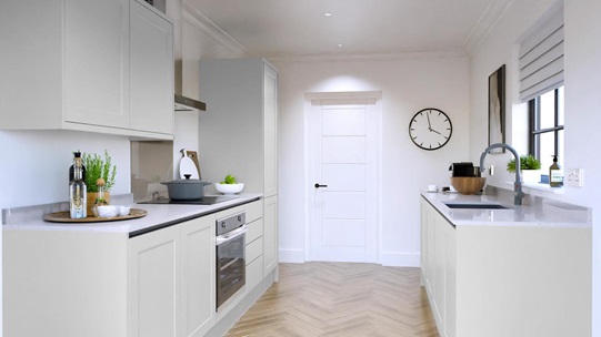 Frome Dove Grey Handleless EKES Galley