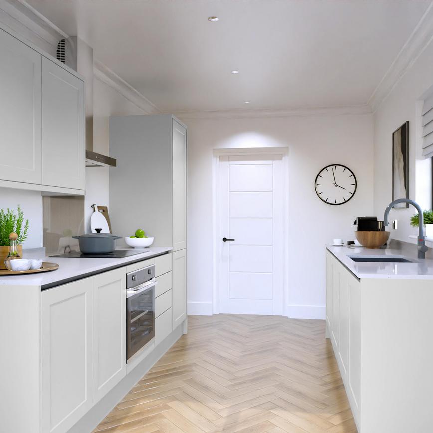 Frome Dove Grey Handleless EKES Galley