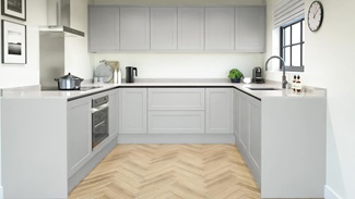 Frome Dove Grey Handleless EKES UShaped