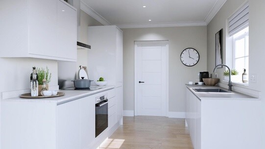 Winterton White Gloss Handleless EKES Galley