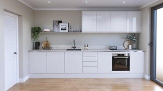 Winterton White Gloss Handleless EKES Single Wall