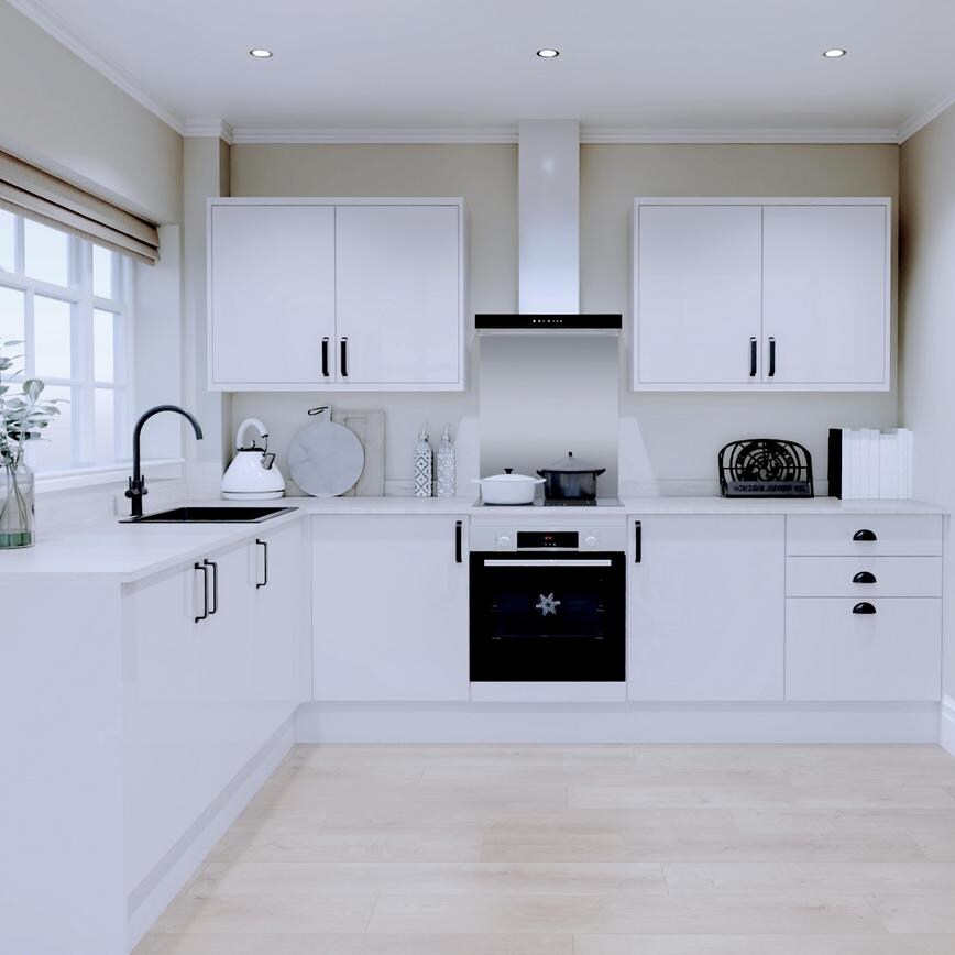 Winterton White Gloss EKES L Shape