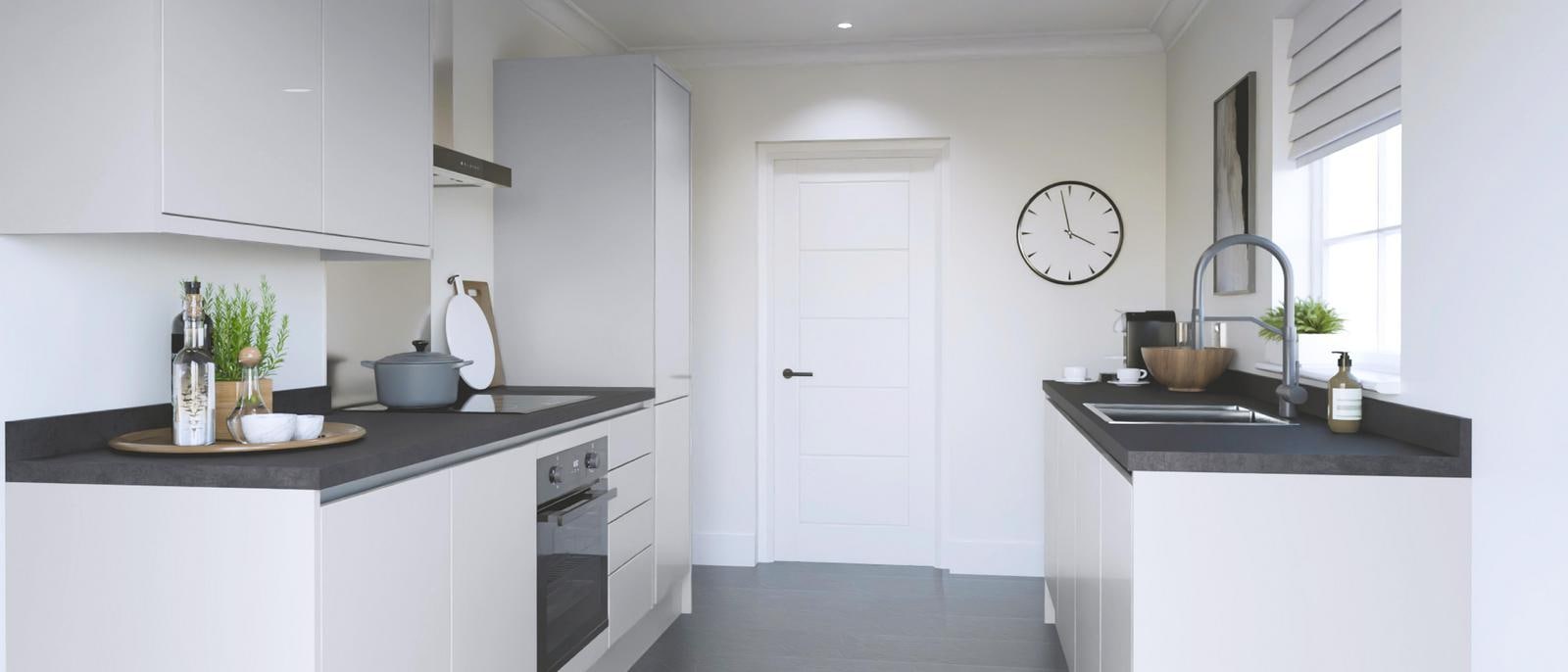 Winterton Dove Grey Gloss Handleless EKES Galley
