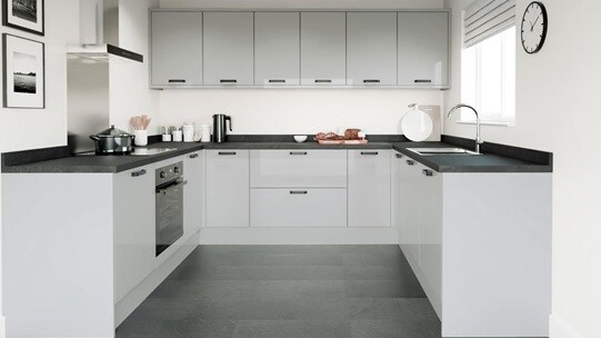 Winterton Dove Grey Gloss EKES U Shaped